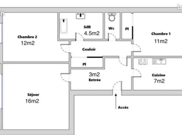 À louer - T3 60 m² refait à neuf - Toulon