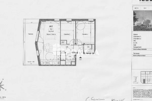 Appartement 3 pièces 60 m²