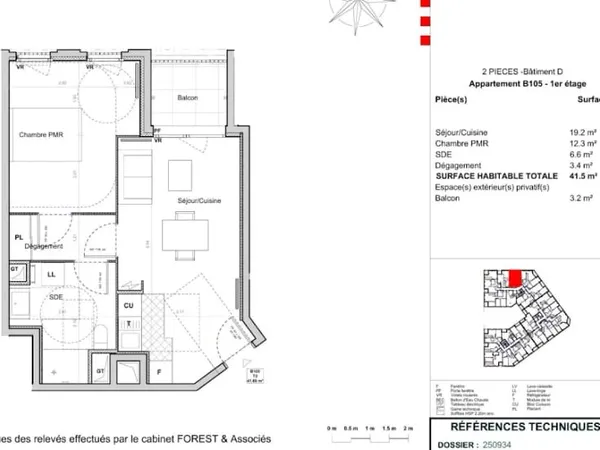 Appartement 2 pièces 42 m²