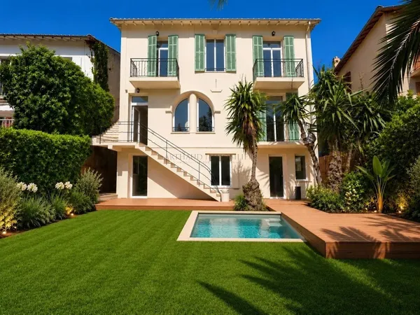 CANNES MONTFLEURY - VILLA BOURGEOISE 5 CHAMBRES - JARDIN ET TERRASSE