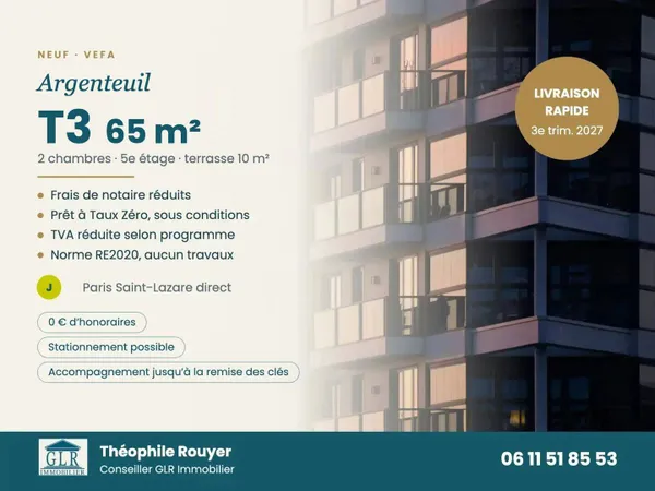 Appartement 3 pièces 65 m²