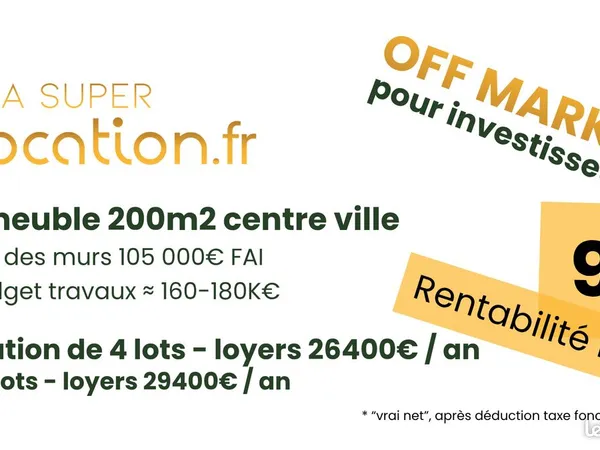 Immeuble de rapport 200 m²