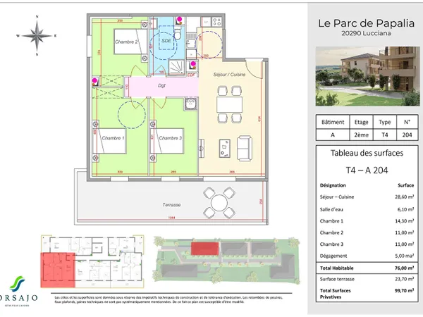 Appartement 4 pièces 76 m²