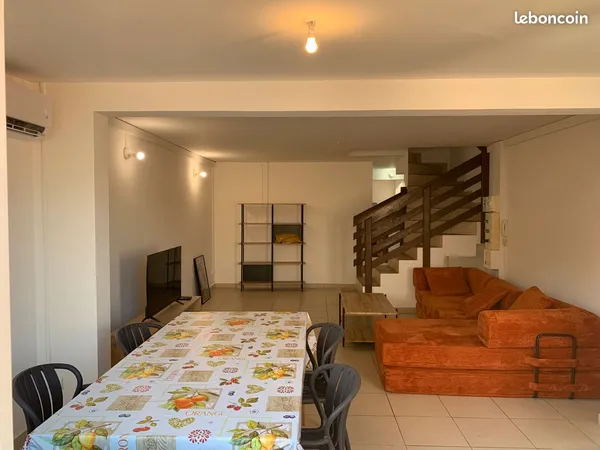 Loue T3 duplex meublé à saint pierre