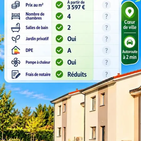 Maisons à vendre voie privée réservée, tranquilité assurée