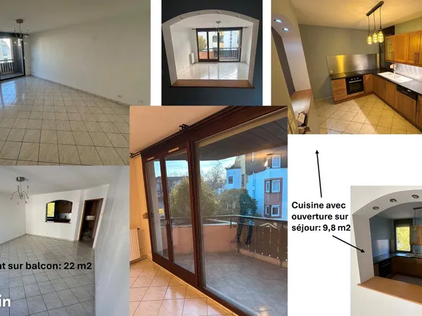 Appartement T3+C de 68 m2 bien agencé et lumineux aux Béalières