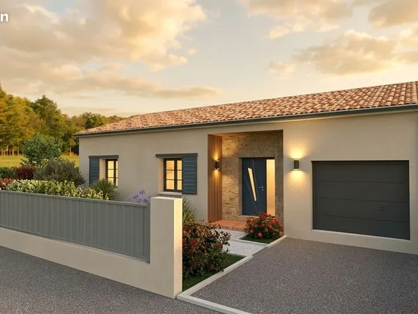 Projet de construction d'une maison 89.98 m² avec terrain à BALANZAC (17)
