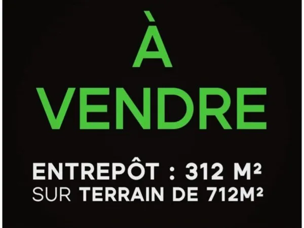 Entrepôt 312 m2 sur parcelle de 712 m2