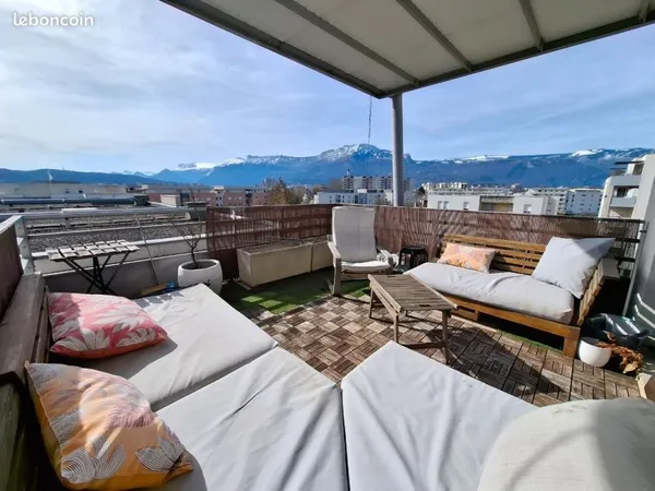 Vente appartement T3, 4eme étage, belle terasse