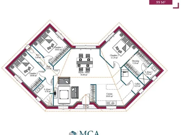 Maison 5 pièces 99 m²