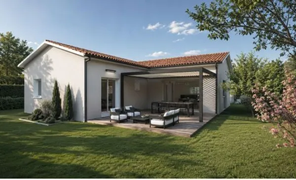 Belle maison en L de 100 m² avec garage sur l...