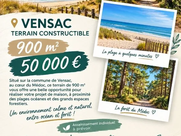 Terrain 900 m²