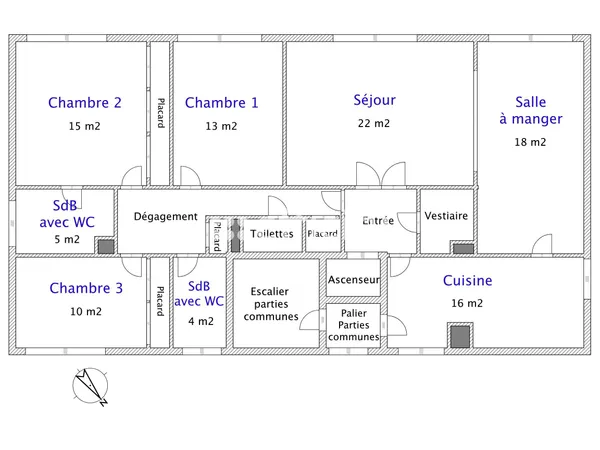 Appartement 5 pièces 125 m²