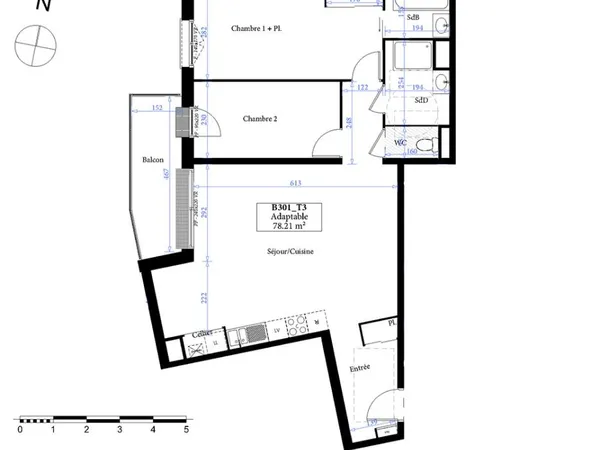 Appartement (T3) - 78.21