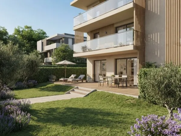 OFFRES DE LANCEMENT : SUPERBE T2 AVEC JARDIN PRIVATIF DE 132 m² À NICE VAL DE CIMIEZ