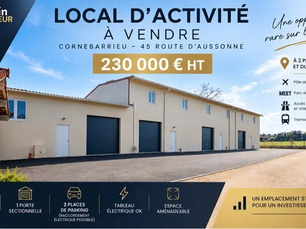 Local d'activité 176 m² - Cornebarrieu - Idéal investisseur - 230 000