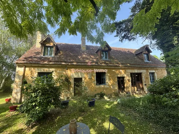 Longère percheronne restaurée - Charme authentique - 3 cheminées - Jardin arboré