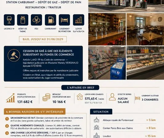 Bar, fdj, tabac 140 m² ROIFFE