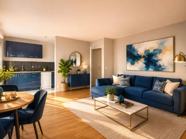 Appartement 68 m2  Asnières / Bords de Seine - 3 pièces -2 chambres  - Balcon- 2 places parking