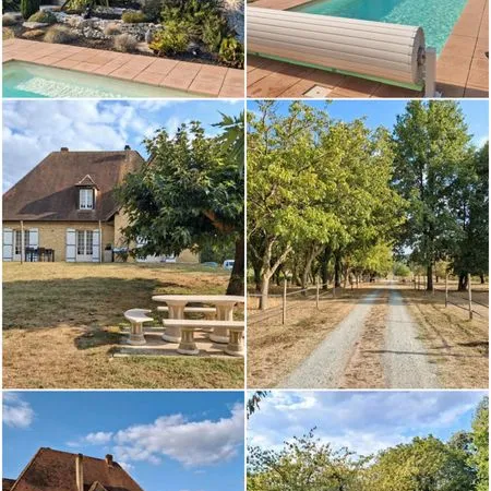 Maison 160 m2 avec piscine et 1,5 ha - calme absolu - accès Dordogne