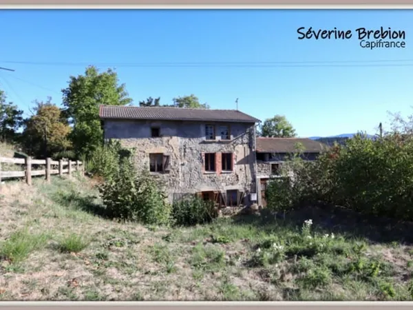Maison 4 chambres, 3 granges, terrain de 1200 m², CELLES SUR DUROLLE (63)
