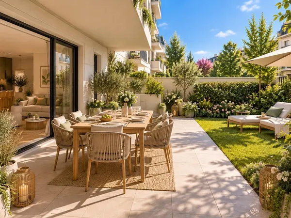 RARE : SUPERBE DUPLEX T4 avec TERRASSE et JARDIN -esprit MAISON