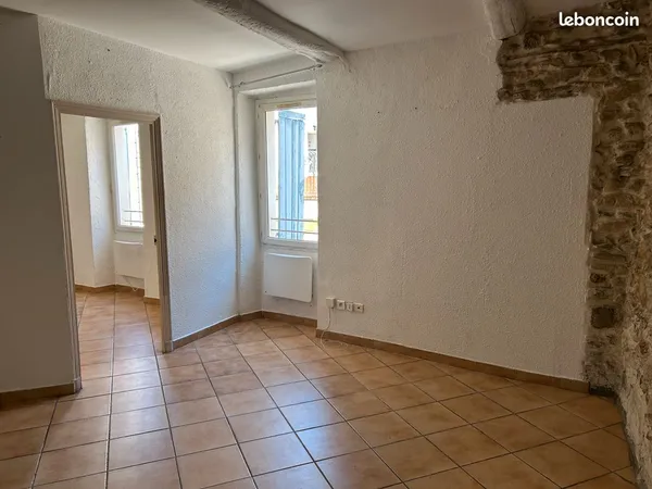 T2 31,5 m² centre d'Alès, pierre et poutres - 400 CC