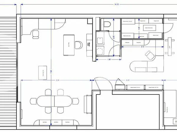 Bureau 98 m²