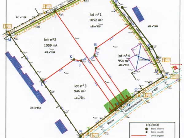 Terrain en individuel 1052 m²