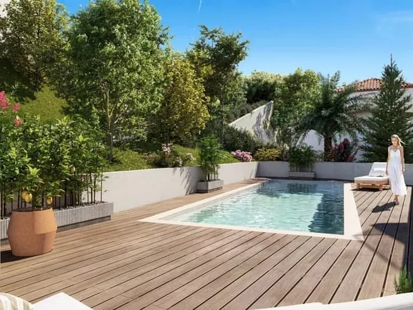 NICE - Fabron : 2-pièces neuf avec dressing et balcon, résidence avec piscine
