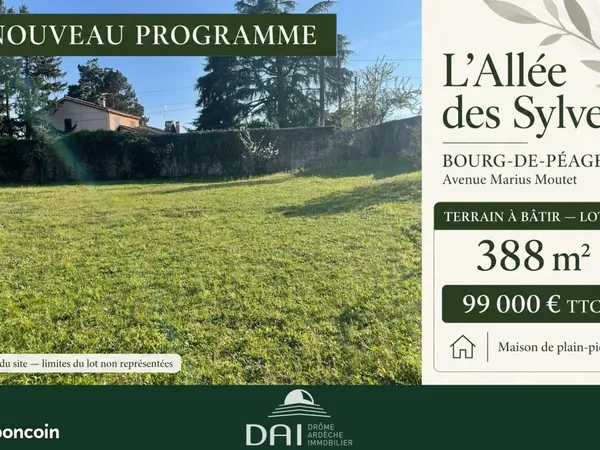 Terrain 388 m² Bourg De Peage