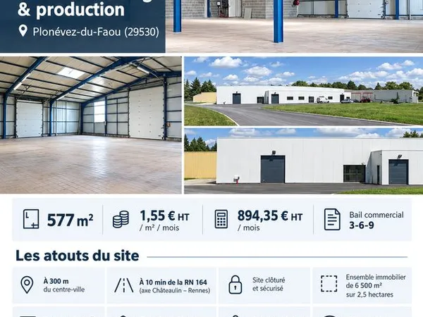 Local de stockage & production à Plonévez-du-Faou