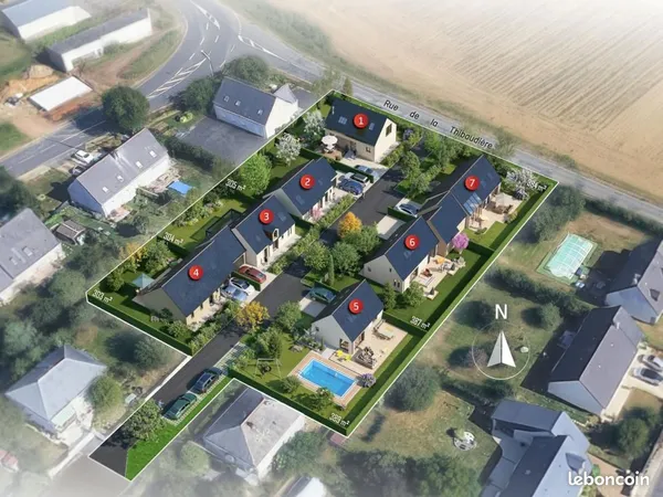 Terrain 305 m² Parcay Meslay