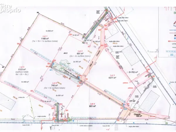 Terrain constructible 851 m2