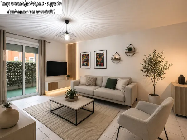 Appartement T2 de 37 M2 avec une terrasse de 6 M2 + 1 PK