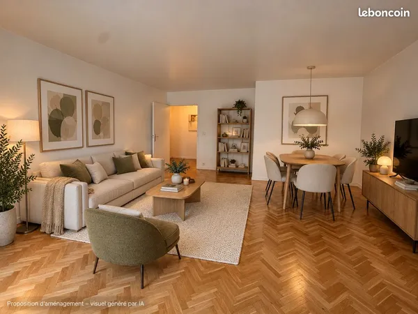 Grand 2 pièces 58 m² - Cave - Ascenseur