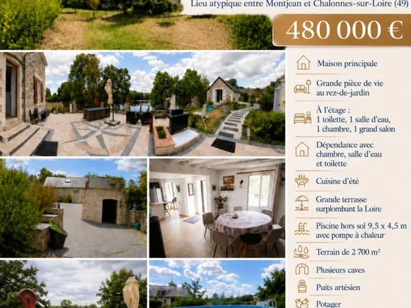 Propriété atypique en bord de Loire - 2 700 m²