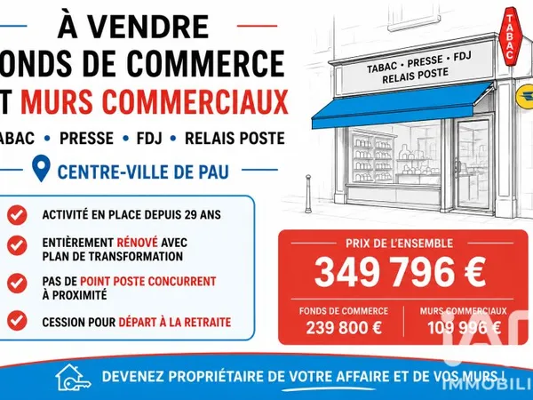 Vente Boutique/Local commercial 36 m²
