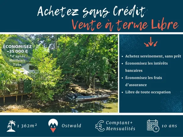 Vente à terme libre - Ile privée sur l'Ill - Ostwald