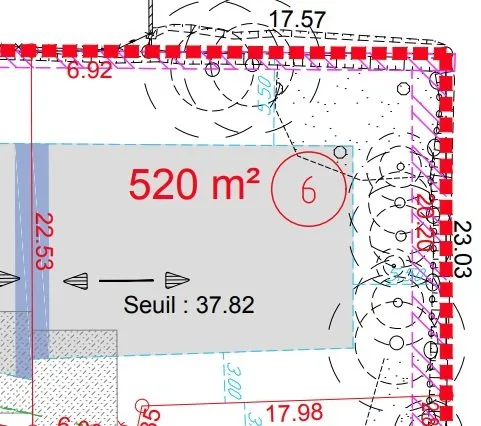 Terrain à bâtir 520 m²