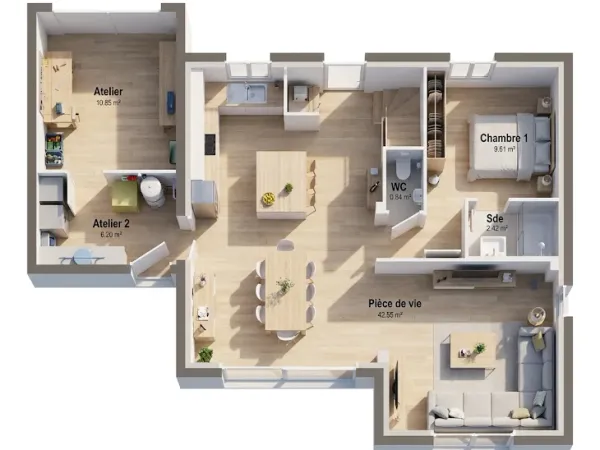 Maison neuve 5 pièces 92 m²
