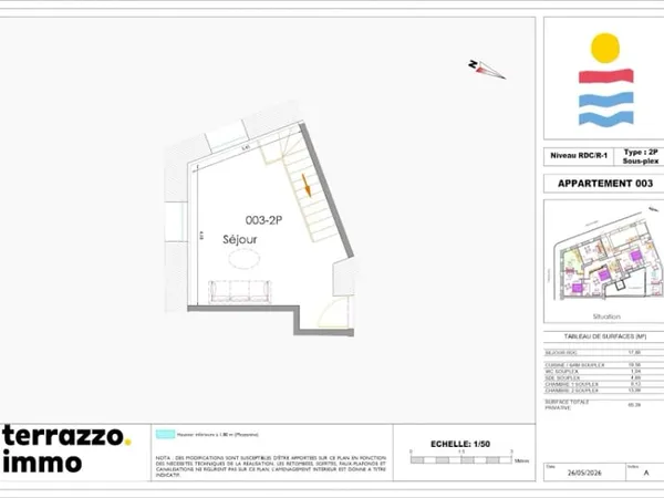Duplex 3 pièces 65 m²
