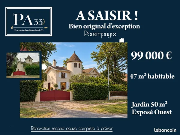 Appartement RDC + Jardin 50 m² RARE