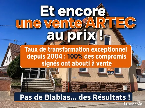 Et encore une vente au prix Maison F8 158,74 m² évolutive et à fort potentiel sur 3,50 ares