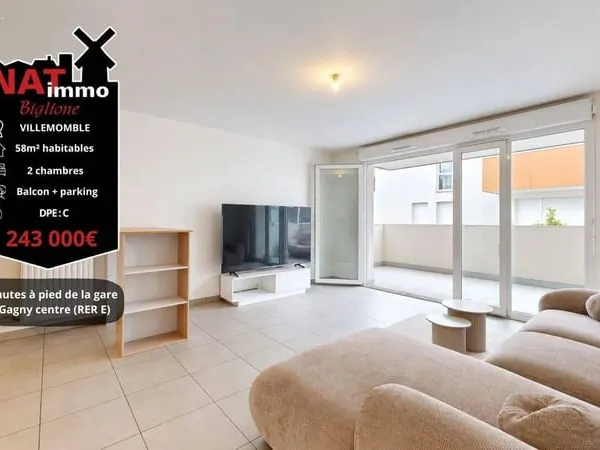 Appartement 3 pièces 58 m²
