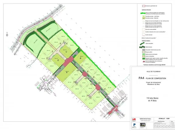 Terrain 521 m² Fleurbaix