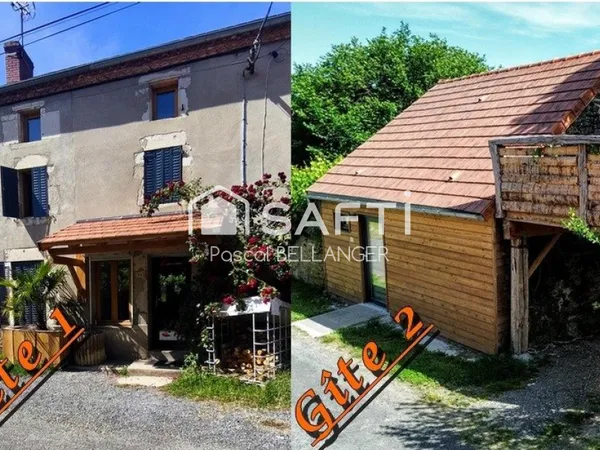 Ideal projet chambre d'hôtes plus gites indépendant renovation total, exploitable de suite