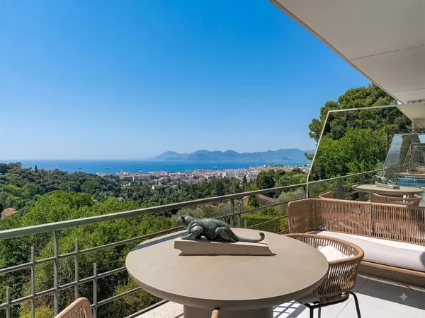 Appartement moderne d'une chambre avec vue panoramique sur la mer