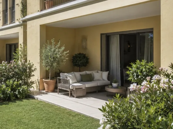 Lumineux appartement 3 pièces plein avec grand jardin privatif, au coeur de Cucuron