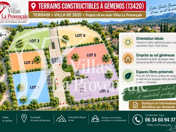 Terrain 558 m² Gemenos